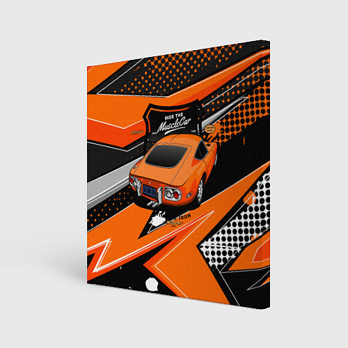 Картина квадратная Vintage Tron Ретро-автомобиль / 3D-принт – фото 1