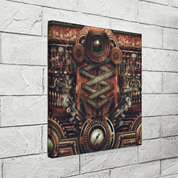 Холст квадратный Mechanical device in Steampunk Retro style, цвет: 3D-принт — фото 2