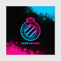 Холст квадратный Club Brugge Neon Gradient, цвет: 3D-принт — фото 2
