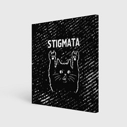 Картина квадратная Группа Stigmata и Рок Кот