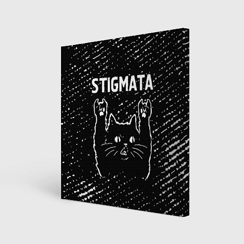 Картина квадратная Группа Stigmata и Рок Кот / 3D-принт – фото 1