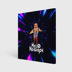 Картина квадратная Hello Neighbor Привет сосед Бегущий сосед
