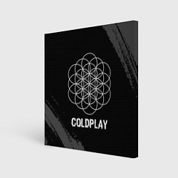 Картина квадратная Coldplay Glitch на темном фоне