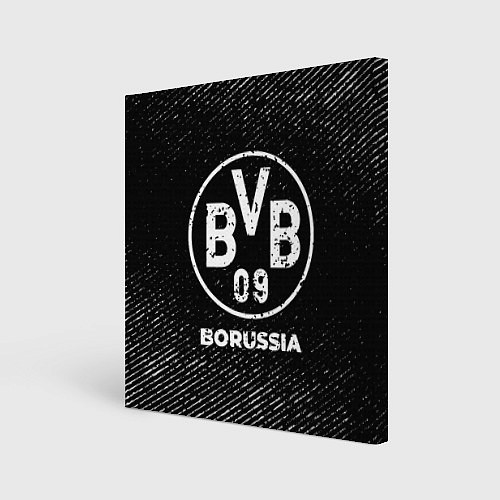 Картина квадратная Borussia с потертостями на темном фоне / 3D-принт – фото 1