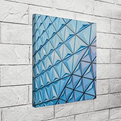 Холст квадратный Абстрактная киберпанк броня - Голубой, цвет: 3D-принт — фото 2