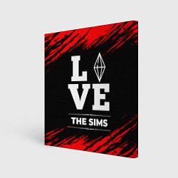 Холст квадратный The Sims Love Классика, цвет: 3D-принт