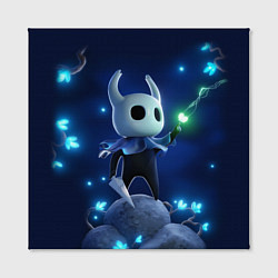 Холст квадратный Hollow Knight неоновые бабочки, цвет: 3D-принт — фото 2