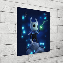 Холст квадратный Hollow Knight неоновые бабочки, цвет: 3D-принт — фото 2
