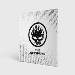 Холст квадратный The Offspring с потертостями на светлом фоне, цвет: 3D-принт