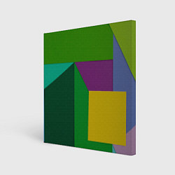 Холст квадратный Абстрактный случайный набор геометрических фигур -, цвет: 3D-принт