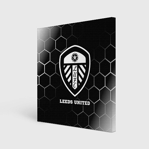 Картина квадратная Leeds United sport на темном фоне / 3D-принт – фото 1