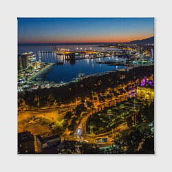 Холст квадратный Ночной город с высоты, цвет: 3D-принт — фото 2