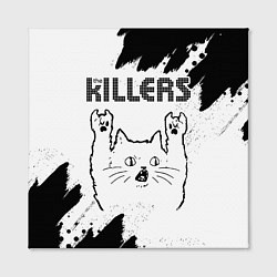 Холст квадратный The Killers рок кот на светлом фоне, цвет: 3D-принт — фото 2