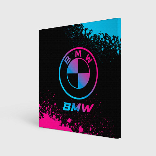 Картина квадратная BMW - neon gradient / 3D-принт – фото 1