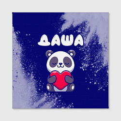 Холст квадратный Даша панда с сердечком, цвет: 3D-принт — фото 2