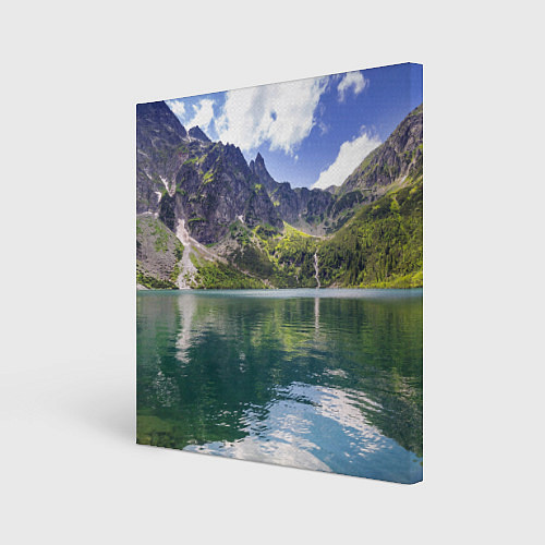 Картина квадратная Прозрачное горное озеро / 3D-принт – фото 1