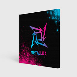 Картина квадратная Metallica - neon gradient