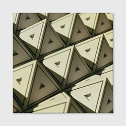 Холст квадратный 3D иллюзия-пирамиды, цвет: 3D-принт — фото 2