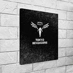 Холст квадратный Tokyo Revengers с потертостями на темном фоне, цвет: 3D-принт — фото 2