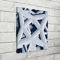 Холст квадратный Абстрактное множество металлический пластин, цвет: 3D-принт — фото 2