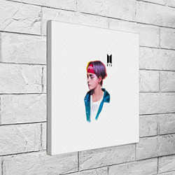 Холст квадратный BTS Taehyung, цвет: 3D-принт — фото 2