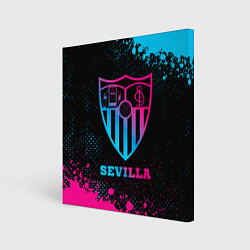 Холст квадратный Sevilla - neon gradient, цвет: 3D-принт