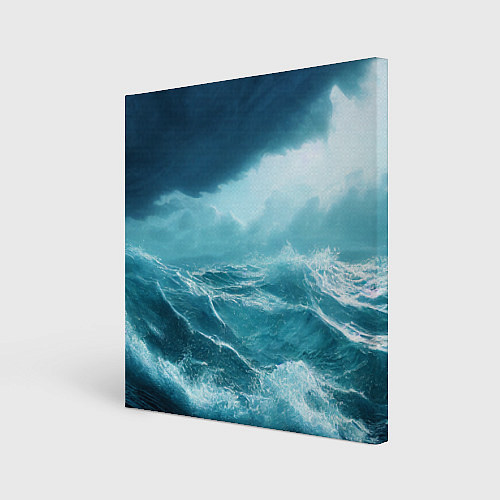 Картина квадратная Буря в море / 3D-принт – фото 1