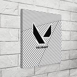 Холст квадратный Символ Valorant на светлом фоне с полосами, цвет: 3D-принт — фото 2