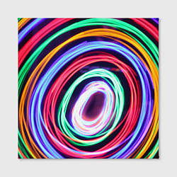 Холст квадратный Кругообразные абстрактные лучи, цвет: 3D-принт — фото 2