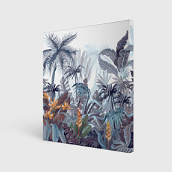 Холст квадратный Пышный тропический лес, цвет: 3D-принт