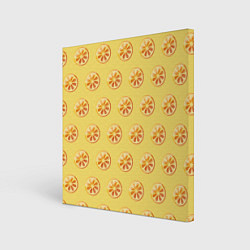 Холст квадратный Апельсин Паттерн - Желтая версия, цвет: 3D-принт