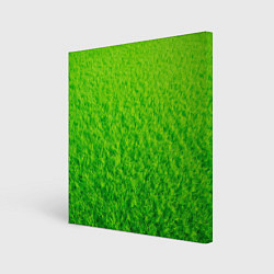 Холст квадратный Трава зеленая, цвет: 3D-принт
