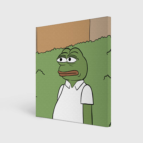 Картина квадратная Pepe Gomer прячется в кусты / 3D-принт – фото 1