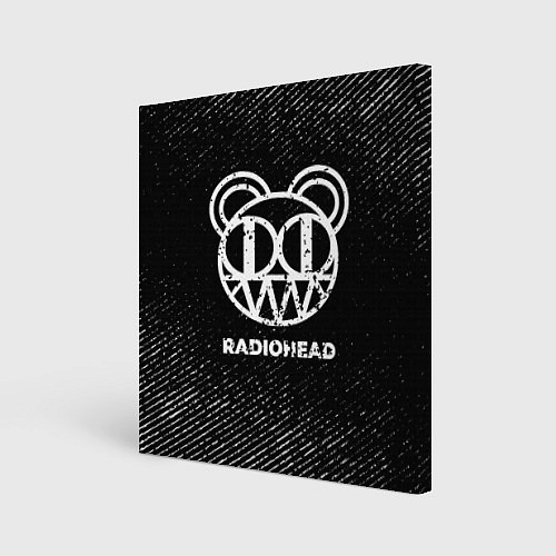 Картина квадратная Radiohead с потертостями на темном фоне / 3D-принт – фото 1