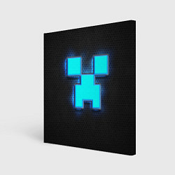 Картина квадратная Minecraft Creeper - neon