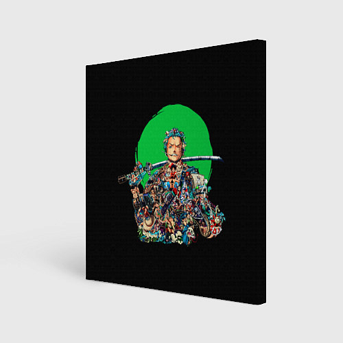 Картина квадратная Ророноа Зоро - Ван пис / 3D-принт – фото 1