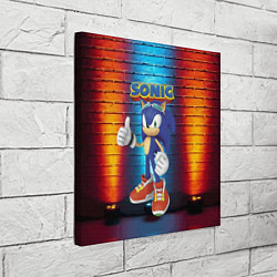 Холст квадратный Sonic - Hedgehog - Video game - жест, цвет: 3D-принт — фото 2