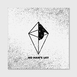 Холст квадратный No Mans Sky с потертостями на светлом фоне, цвет: 3D-принт — фото 2