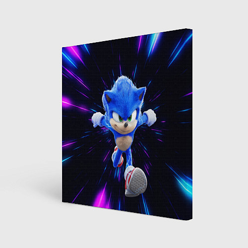 Картина квадратная Sonic running / 3D-принт – фото 1