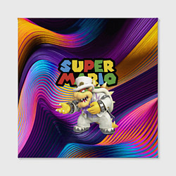 Холст квадратный Super Mario - Bowser - Nintendo, цвет: 3D-принт — фото 2
