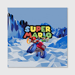 Холст квадратный Марио и Луиджи гонщики - Super Mario, цвет: 3D-принт — фото 2