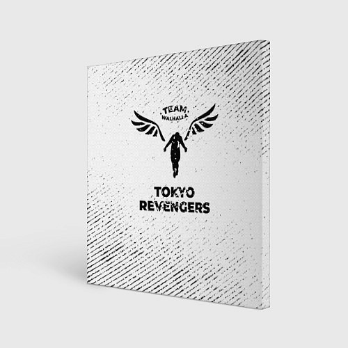 Картина квадратная Tokyo Revengers с потертостями на светлом фоне / 3D-принт – фото 1