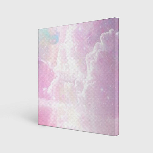 Картина квадратная Розовые облака на голубом небе / 3D-принт – фото 1