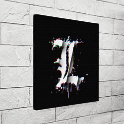 Холст квадратный Death Note glitch, цвет: 3D-принт — фото 2