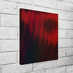 Холст квадратный Красные абстрактные волны во тьме, цвет: 3D-принт — фото 2