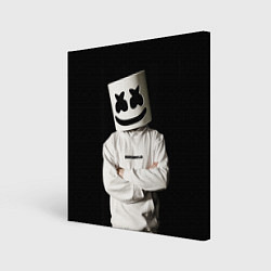 Картина квадратная Marshmello на чёрном фоне