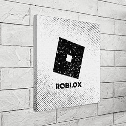Холст квадратный Roblox с потертостями на светлом фоне, цвет: 3D-принт — фото 2