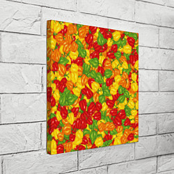 Холст квадратный Острый перц Хабанеро, цвет: 3D-принт — фото 2