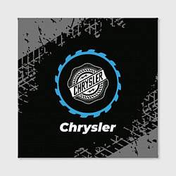 Холст квадратный Chrysler в стиле Top Gear со следами шин на фоне, цвет: 3D-принт — фото 2