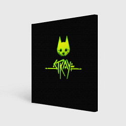 Холст квадратный Stray green neon, цвет: 3D-принт